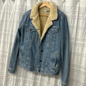 TOPSHOP SHERPA LINED JEAN JACKET